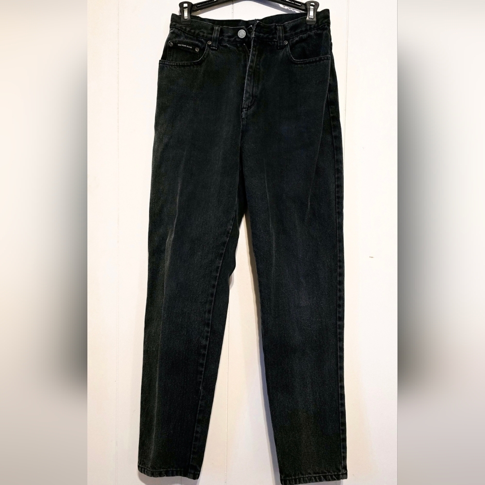 Black Denim Jeans New York & Company Size 8 Faded Vintage Y2K- $69